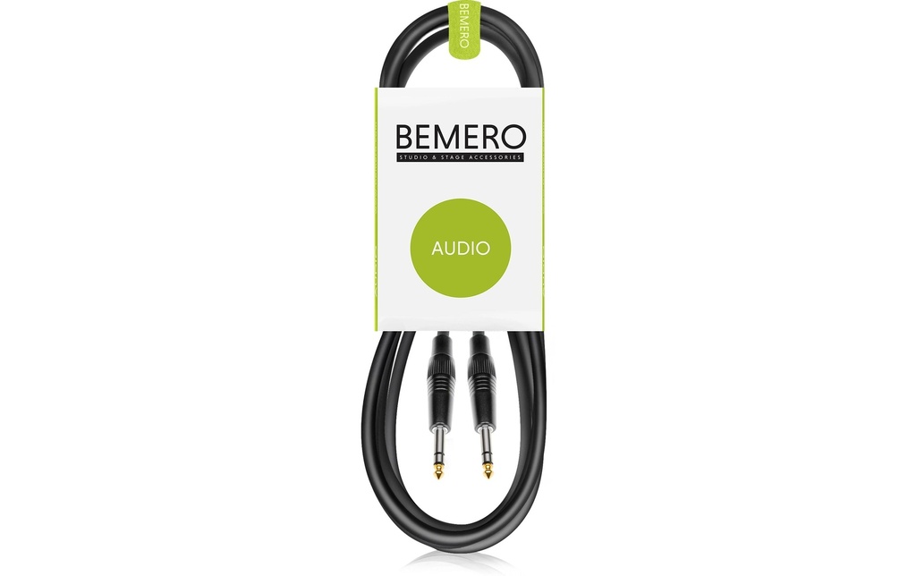 Bemero Câble audio 6.3 Cliquets - 6.3 Cliquets 3 m, Noir