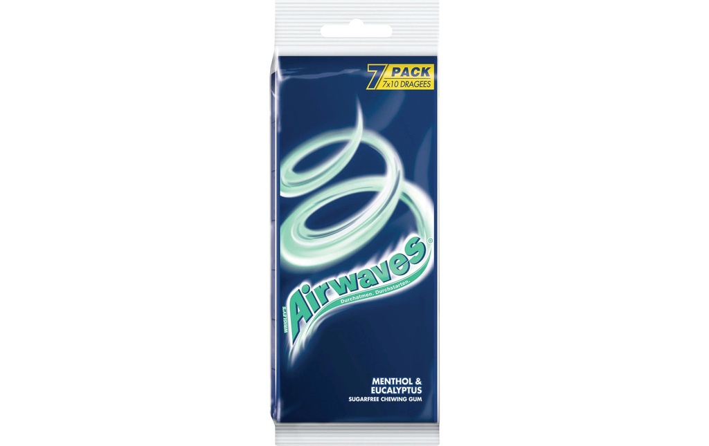 Airwaves Chewing-gum Menthol & eucalyptus 7 x 14 g