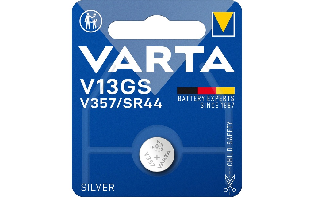 Varta Pile bouton V13GS / V357 / SR44 , 1 Pièce/s
