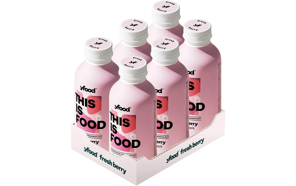 YFOOD Repas à boire Fresh Berry 6 x 500 ml