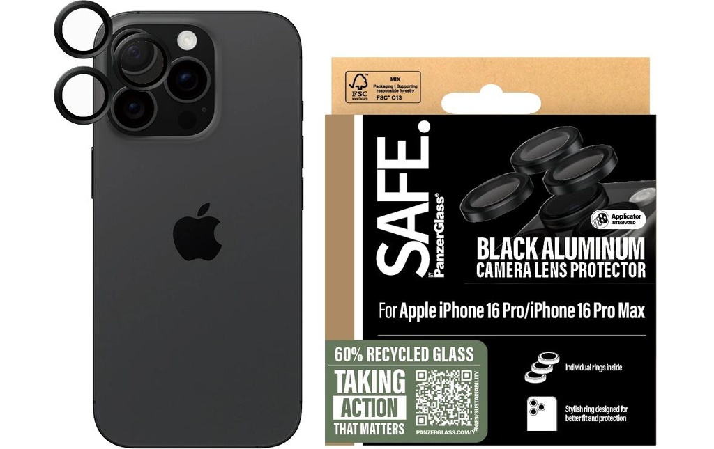 SAFE. Lens Protector iPhone 16 Pro / 16 Pro Max Noir