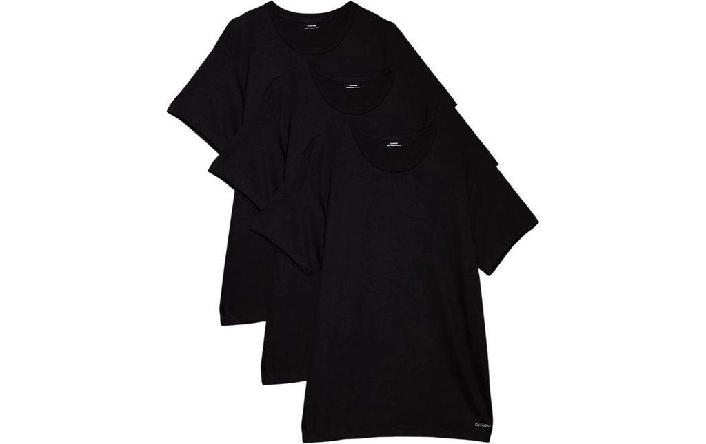 Calvin Klein Wäsche T-shirt S/S Crew Neck 3Pk Noir, S