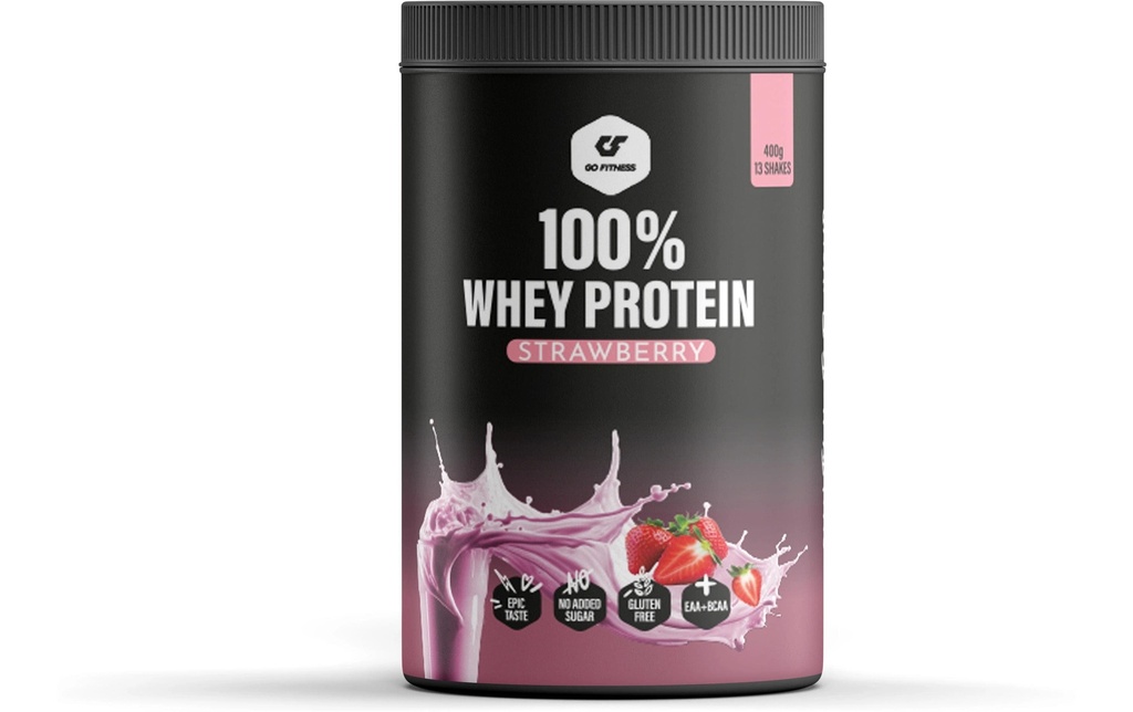 Go Fitness Poudre 100% Whey Protein Fraise 400 g