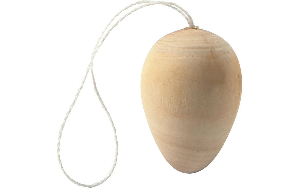 Creativ Company Œufs en bois pour avoir raccroché avec cordon de suspension, ,