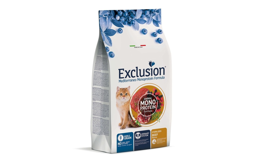 Exclusion Alimentation sèche Bœuf stérilisé, 12 kg