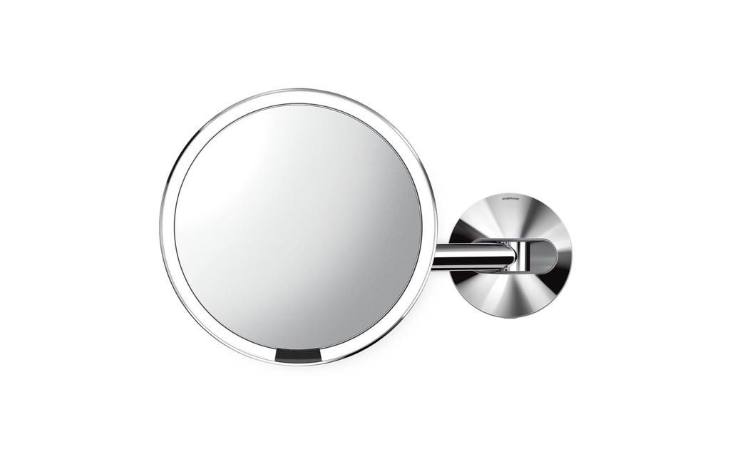 Simplehuman Miroir cosmétique avec capteur avec support mural Argent