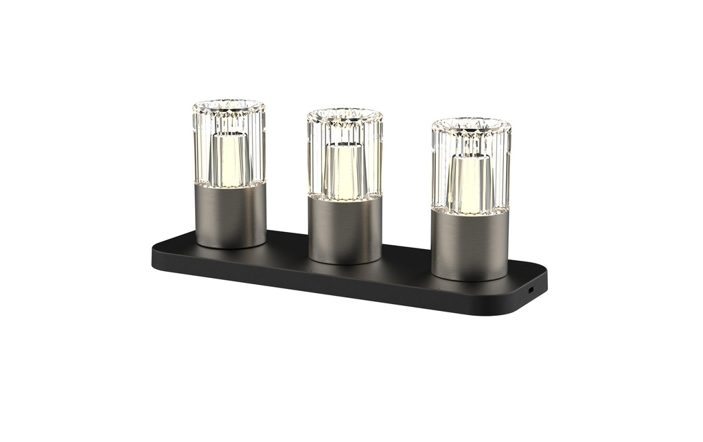 Schönenberger Lampe de bureau Kristy Lot de 3, nickel brossé