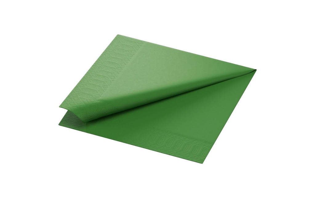 Duni Serviettes en papier 3 couches leaf green 40 cm x 40 cm, 250 Pièce/s