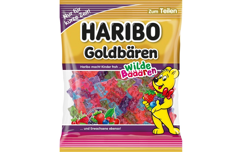 Haribo Gélifiés Oursons d'or en gomme aux fruits Wilde Bääären 175 g