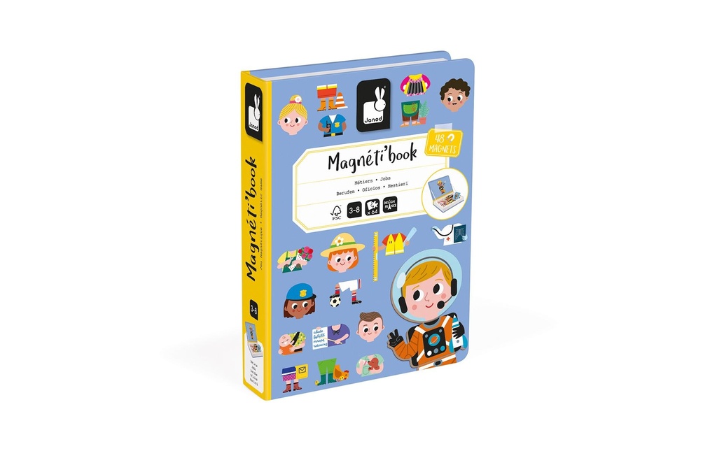 JANOD Livre magnét.métiers (64 pces)