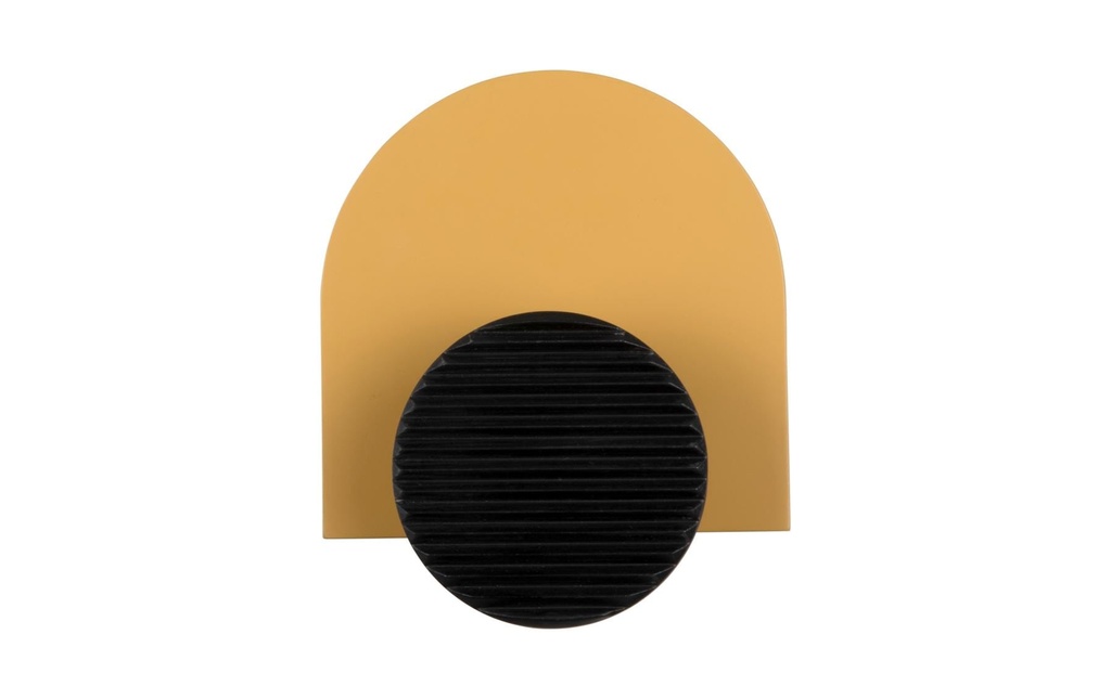 present time Crochet mural Single Knob, MDF, Ochre yellow