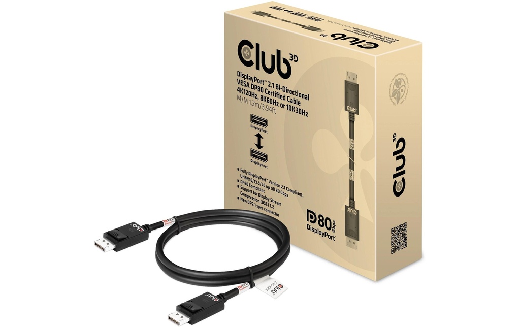 Club 3D Câble CAC-1091 DisplayPort - DisplayPort, 1.2 m