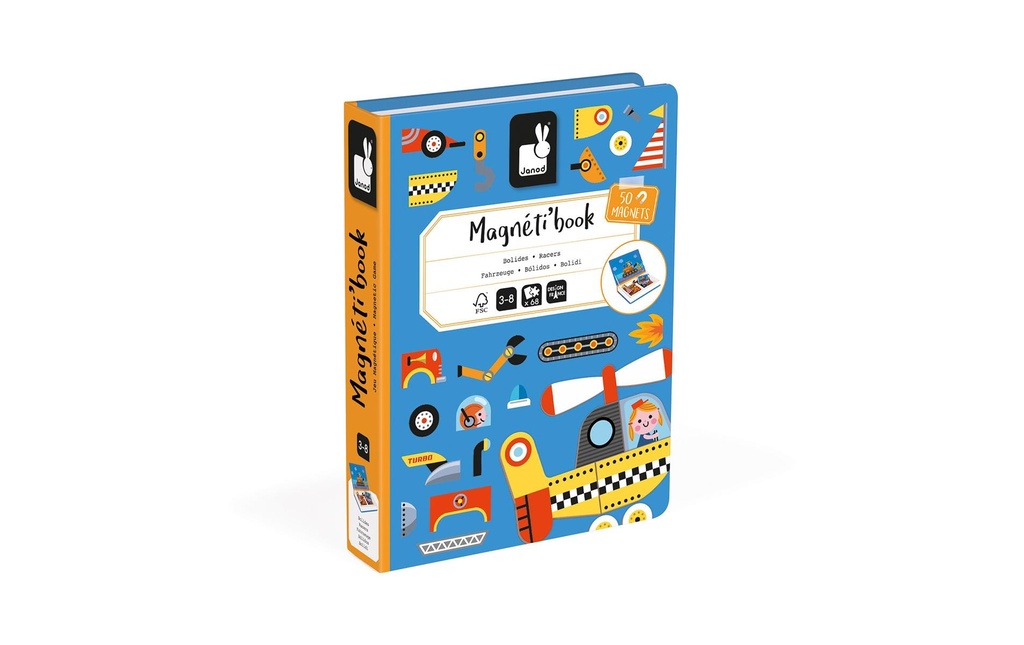 JANOD Livre magnét.véhicules (68 pces)