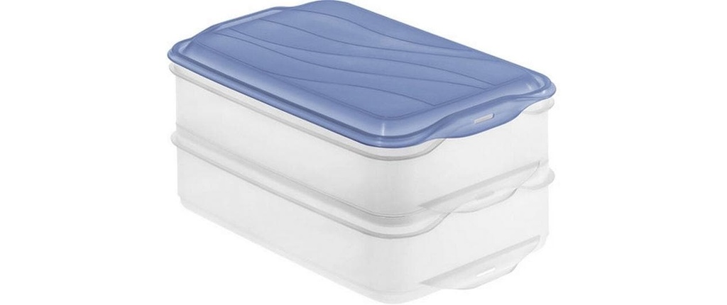 Rotho Récipients à provisions Foodcentar Rondo 2 pièces, 2.7 l, Bleu