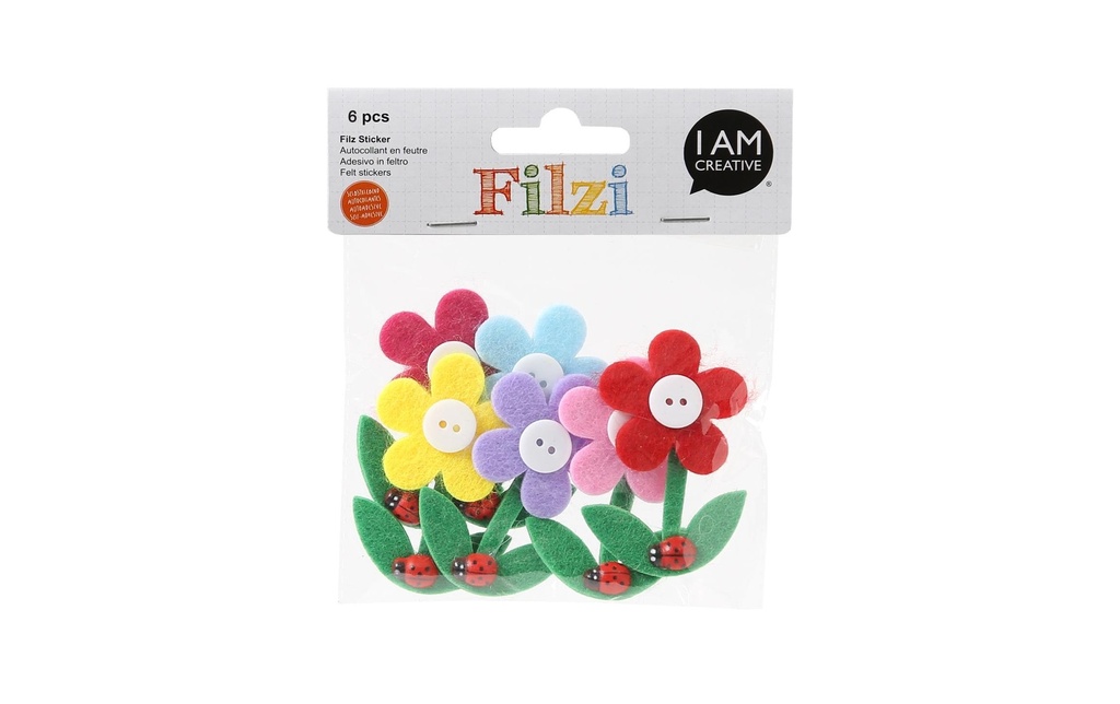 I AM CREATIVE Autocollant à motif FILZI Fleur 6 Pièce/s