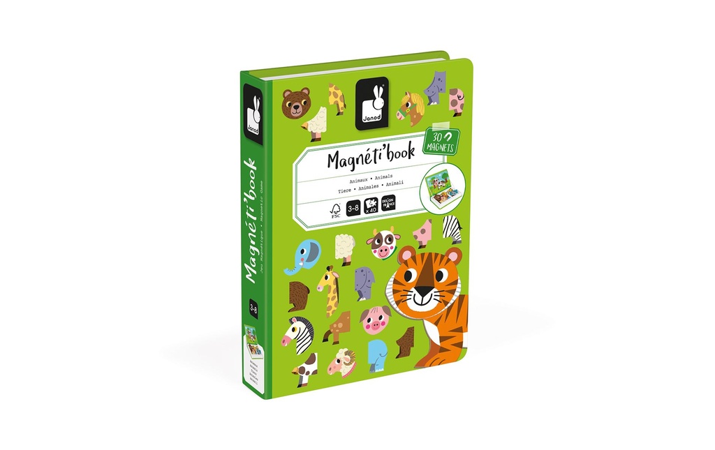 JANOD Livre magnét.animaux (40 pces)