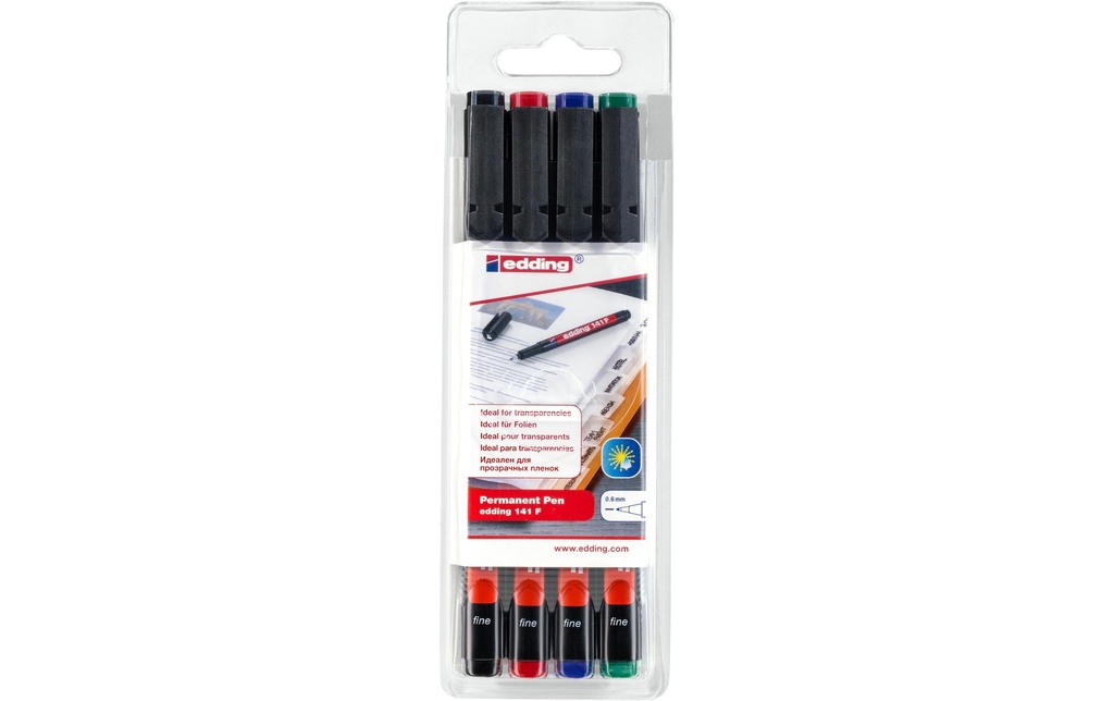EDDING Marq.perm.pr.film 141F 4pcs (4 pces)