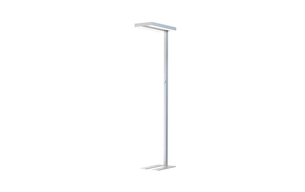 Contini Lampe sur pied de bureau 80W, 4000 Kelvin, Argent