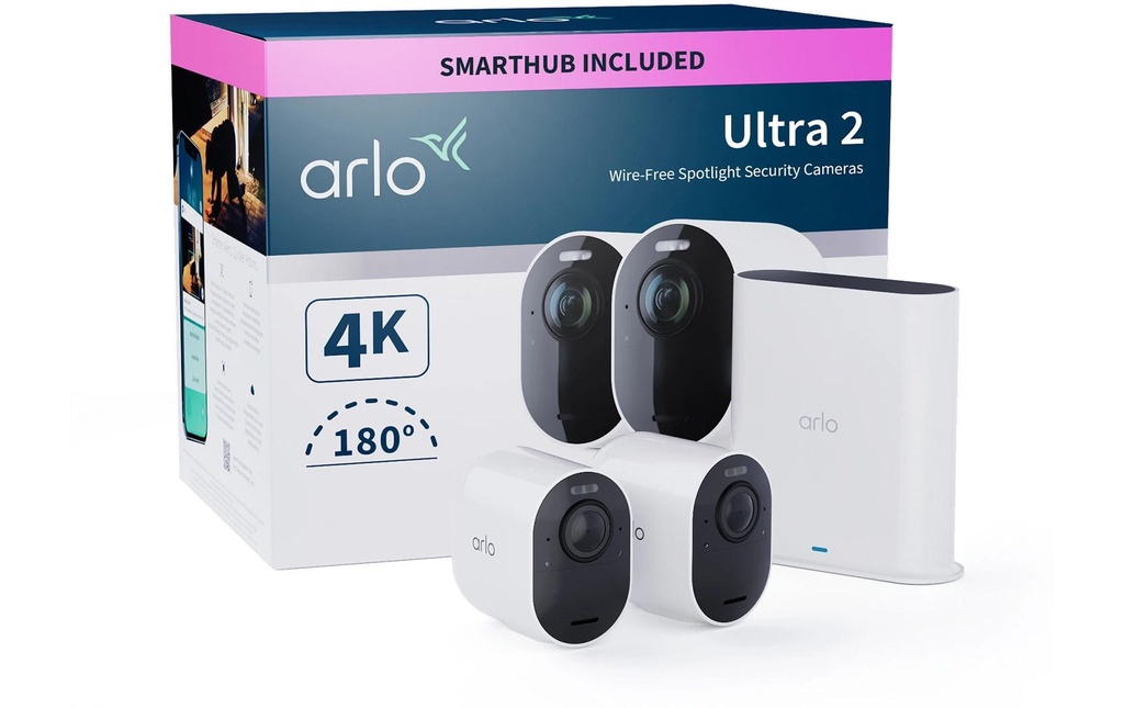 Arlo Kits de surveillance Ultra 2 4K UHD VMS5240-200EUS Set 2 caméras