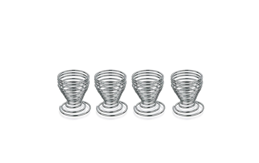 Kela Coquetier Globul 4 pièces, Argenté