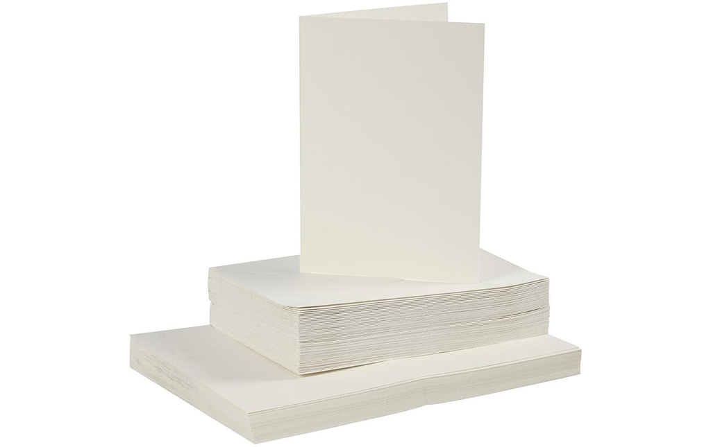 Creativ Company Carte vierge et enveloppe 10.5 x 15 cm, 50 pièces, beige