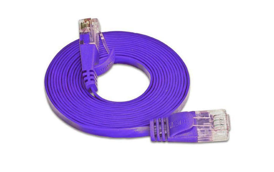 SLIM Câble patch slim RJ-45 - RJ-45, Cat 6, UTP, 0.75 m, Violet