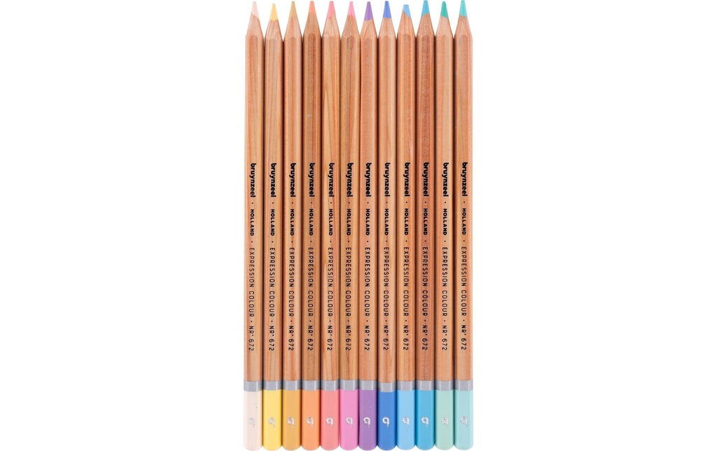 Bruynzeel Crayons de couleur Pastel 12 pièces