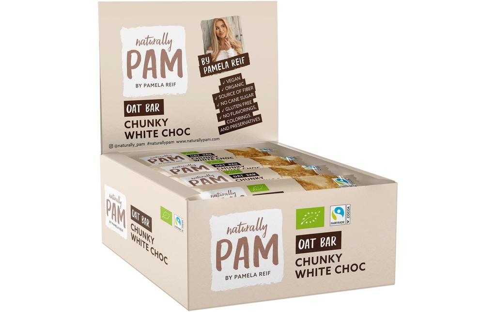 Naturally Pam Barre Bio Oat Bar – Chunky White Choc 12 x 40 g