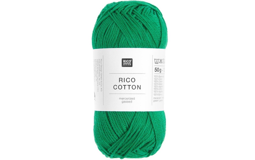 Rico Design Fil de coton Vert, 50 g, 125 m