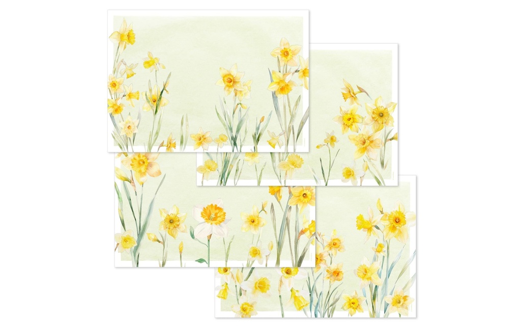 Trendform Set de table Sunny Bloom 29.7 cm x 42 cm,  4 sujets à 12 feuilles