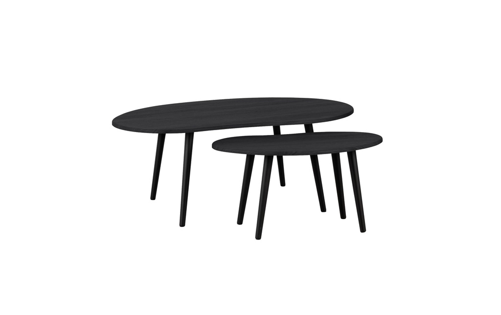 EGLO Table d'appoint Aloran Lot de 2, gris foncé