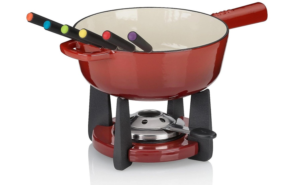 Kela Service à fondue au fromage Calido 11 Pièce/s, Rouge