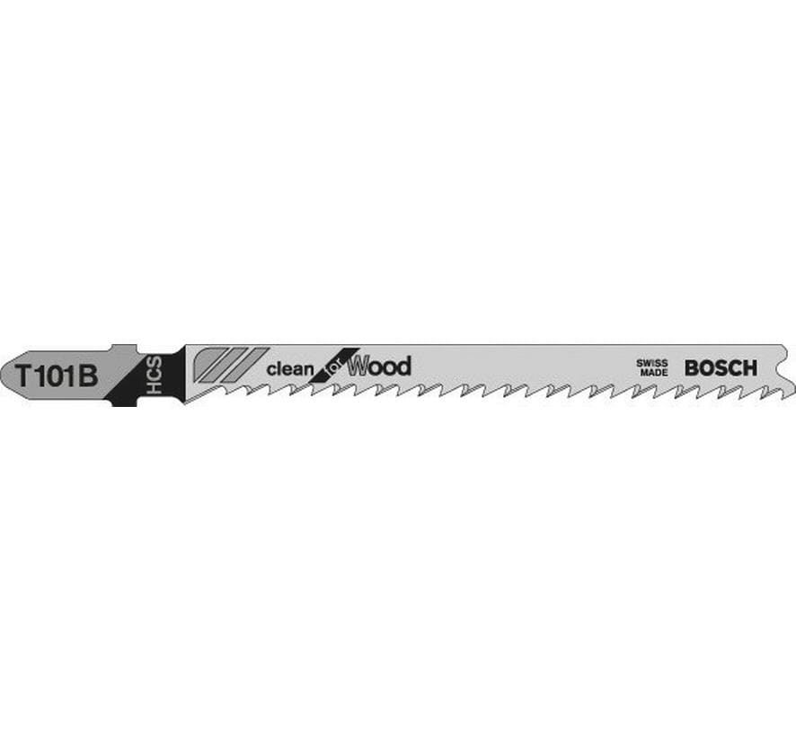 Bosch Professional Jeux de lames de scie sauteuse T 101 B Clean for Wood, 100 pièces