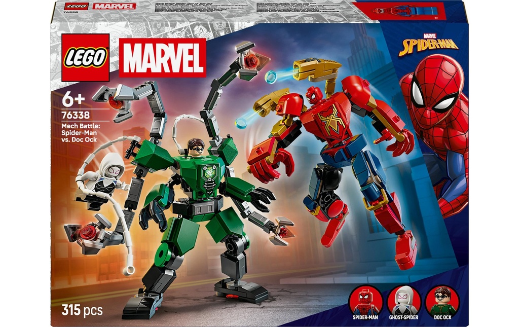 LEGO® Marvel Le combat des robots: Spider-Man contre Docteur Octopus 76338