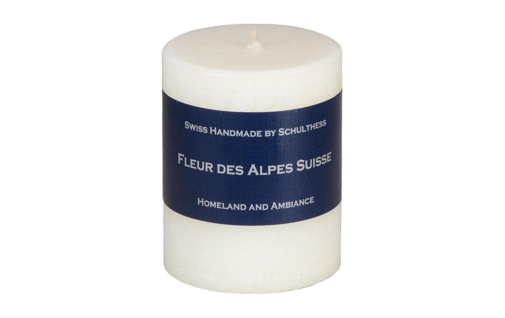 Schulthess Kerzen Bougie parfumée Fleurs des Alpes Suisse 8 cm