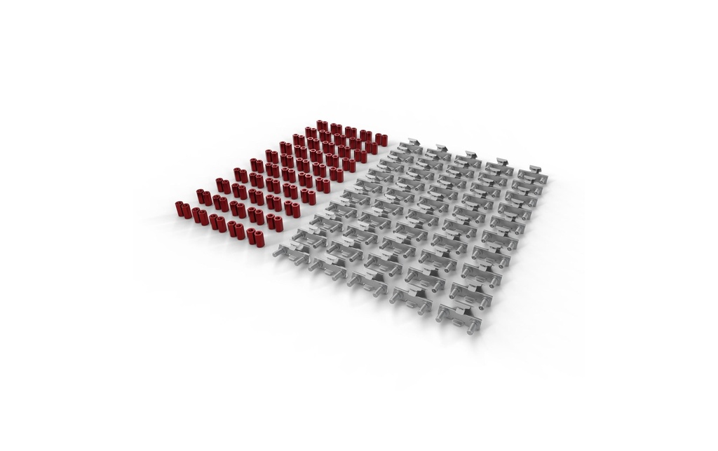 Patchbox Accessoires rack /dev/mount (Boulons rouges) 50-Pack