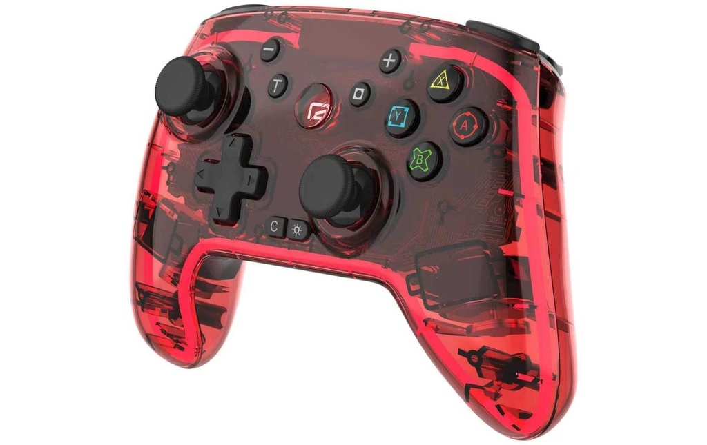 GAME Manette Pro Pad X2 LED Edition Rouge pour NSW 2