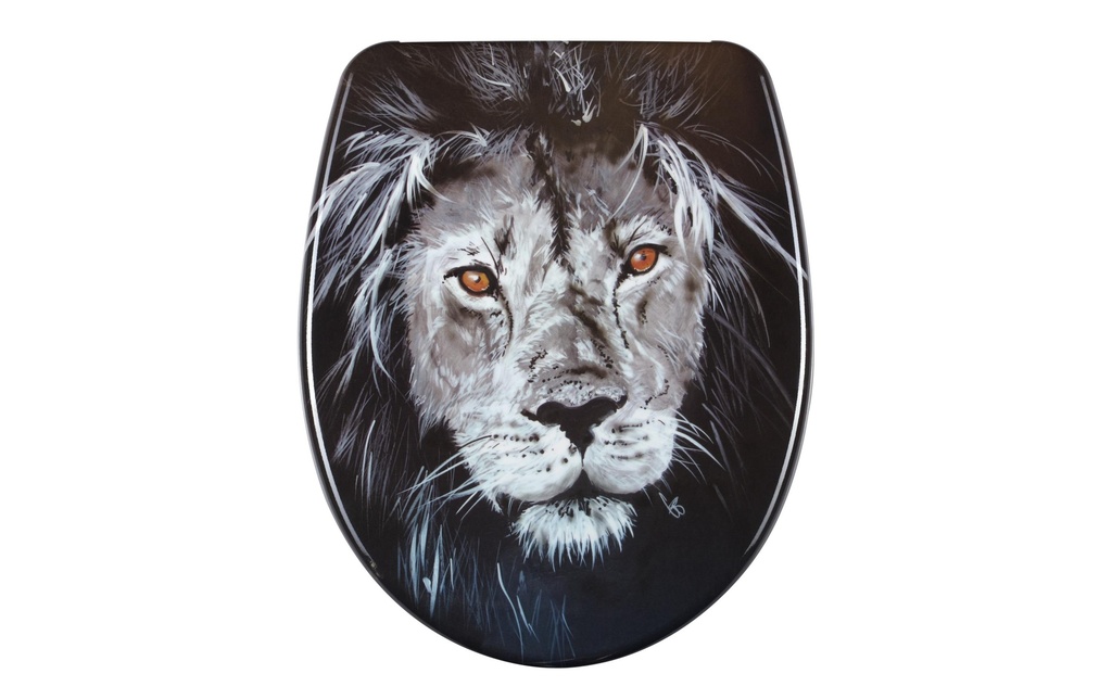 diaqua® Siège de toilette Nice Lion Abaissement automatique, noir