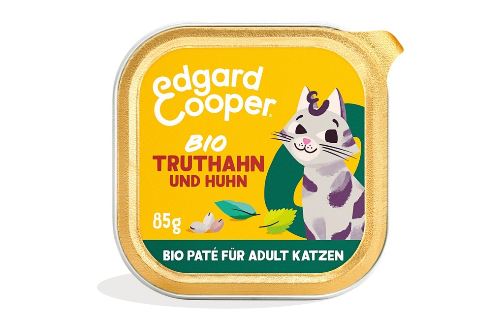 Edgard & Cooper Alimentation humide Adult Bio Dinde & Poulet, 16 x 85g