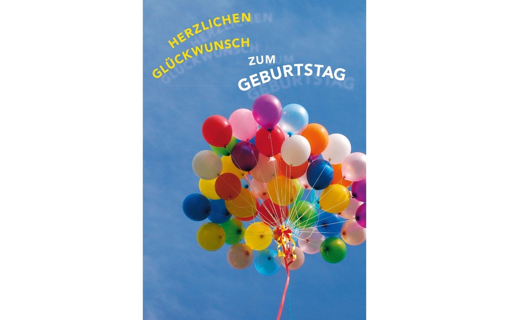 Natur Verlag Carte de félicitations Ballons colorés 17.5 x 12.2 cm