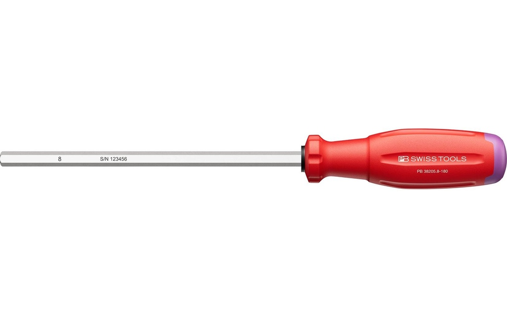 PB Swiss Tools Tournevis pour vis à six pans creux SwissGrip Evo PB 38205.8-180