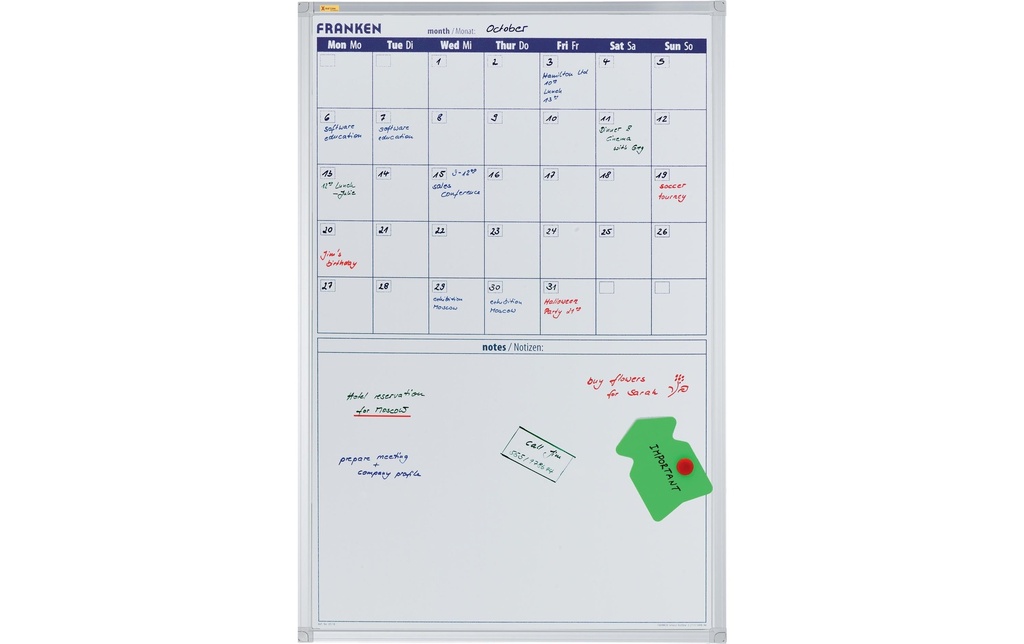 Franken Calendrier Calendrier annuel X-tra!Line 90 cm x 60 cm, Blanc