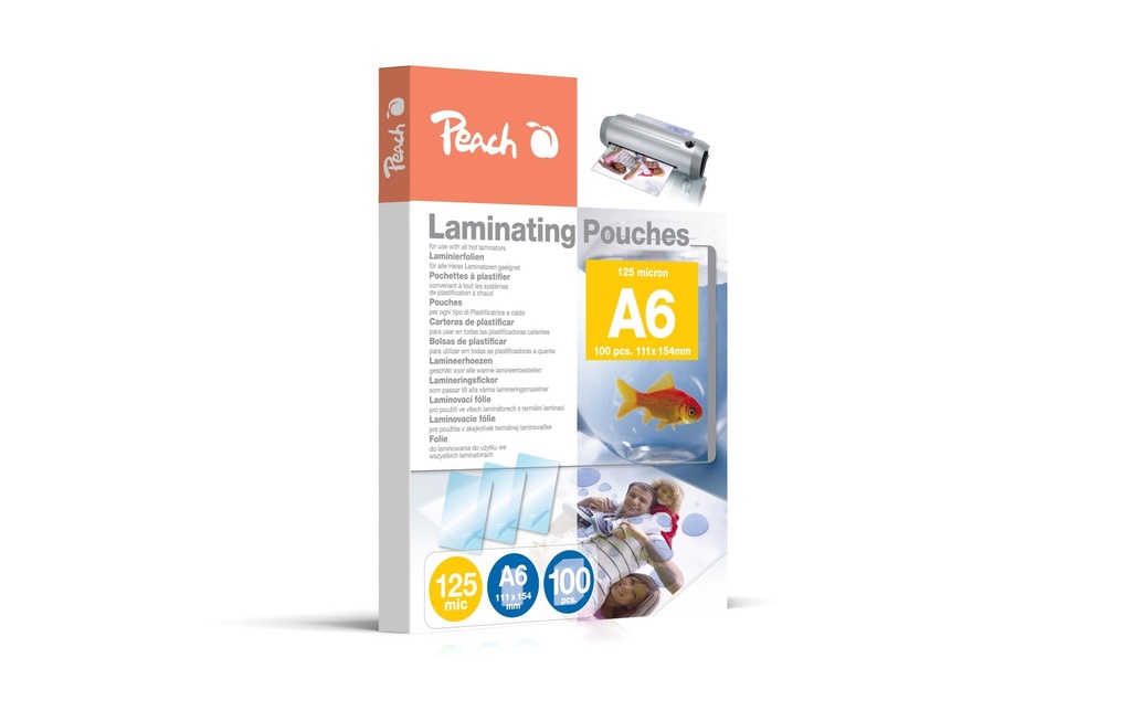 Peach Film laminé A6, 125 µm, 100 Stück, Glänzend