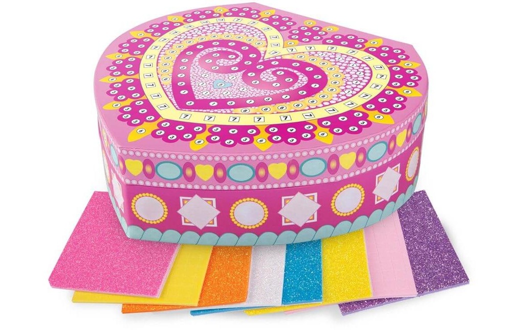 vedes Kits de bricolage Sticky Mosaics: Boîte à Bijoux «Coeur»