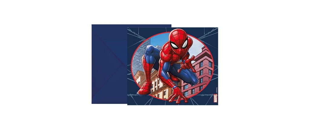 Amscan Carte de félicitations Marvel Spiderman 6 pièces