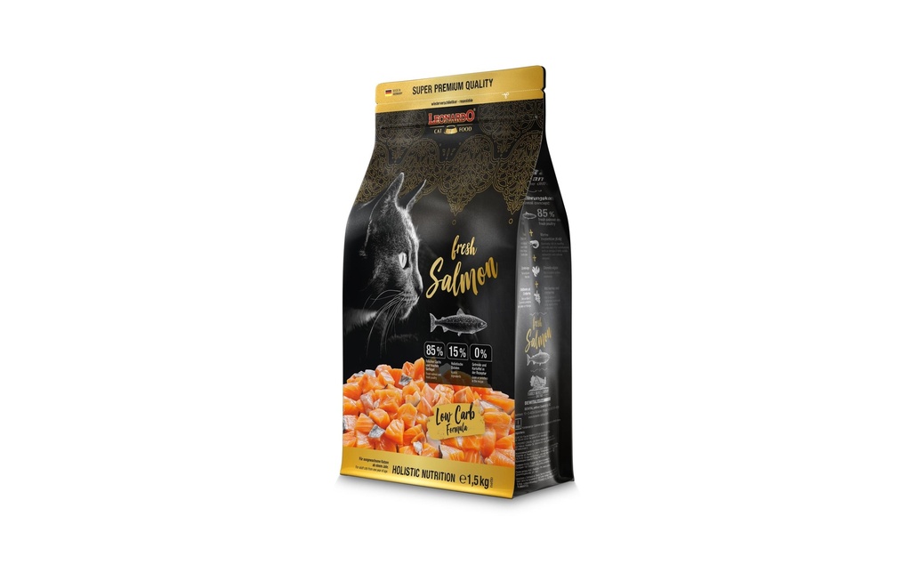 Leonardo Cat Food Alimentation sèche Fresh saumon, 1,5 kg