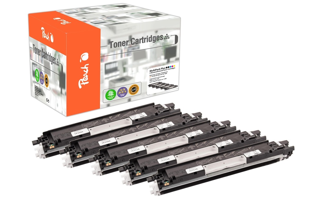 Peach Toner pour HP Nr. 126A (CE31A) 2x BK, 1x C, M, Y