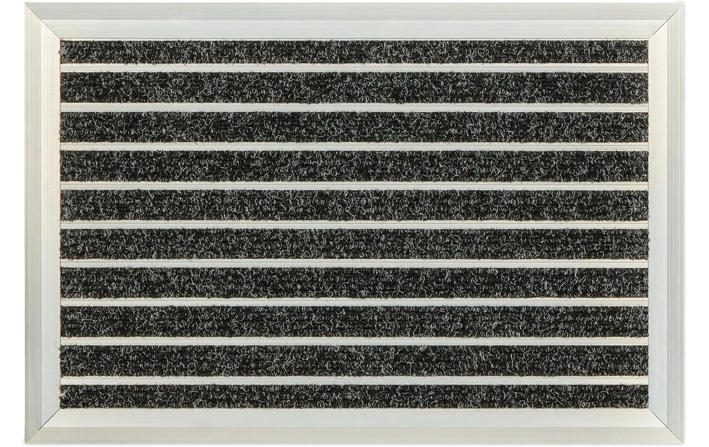 relaxdays Tapis de sol Aluminium 40 cm x 60 cm, Noir/Argenté