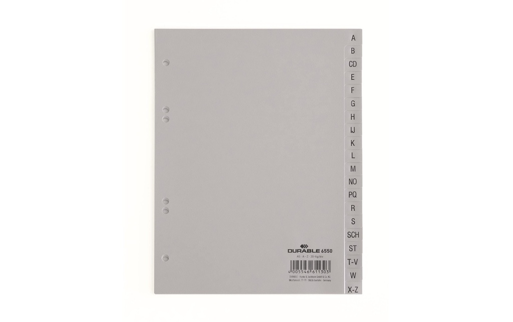 DURABLE Registre A5 PP A-Z