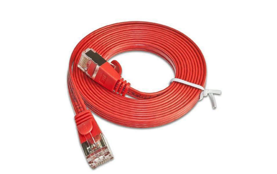 SLIM Câble patch slim RJ-45 - RJ-45, Cat 6, STP, 1.5 m, Rouge
